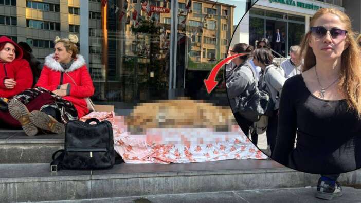 Hayvanseverlerden ölü köpekle Çankaya Belediyesi binası önünde protesto gösterisi
