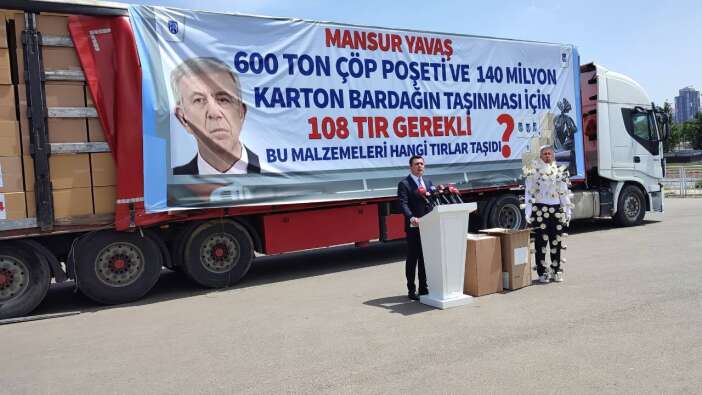 Vekil Gökçek'ten Mansur Yavaş'a kanıtlı cevap: Soygun çok açık, karton bardaklar 5 tıra sığmaz