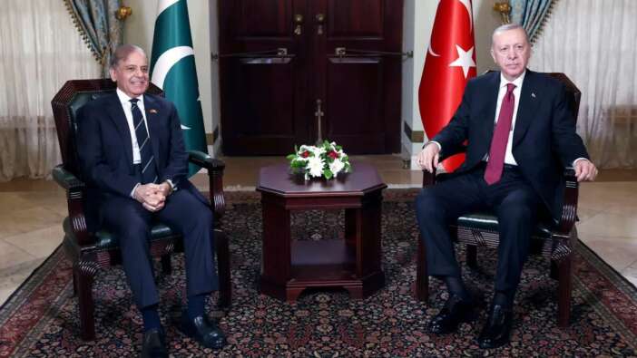 Cumhurbaşkanı Erdoğan, Şahbaz Şerif'i kabul etti