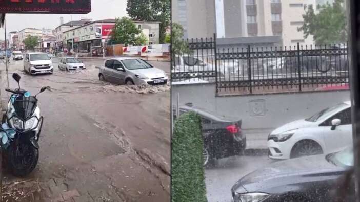 Sağanak bastırdı, İstanbul'da yollar göle döndü araçlar suda yüzdü
