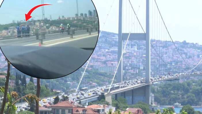 15 Temmuz Şehitleri Köprüsü'nde intihar girişimi! Taksiciye silah çekip, korkuluklara koşmuş