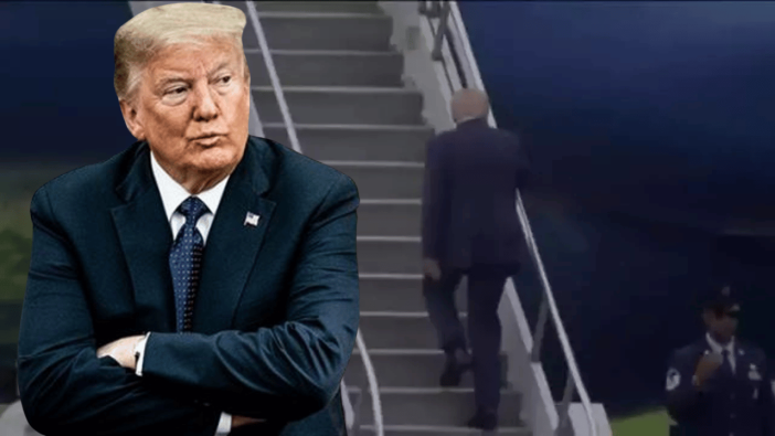 Donald Trump uçağa binerken tökezledi: O anlar dünya gündemine oturdu!