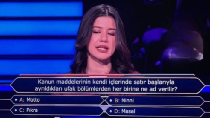 Kim Milyoner Olmak İster'de' hukuk öğrencisinin bilemediği soru herkesi şaşırttı!