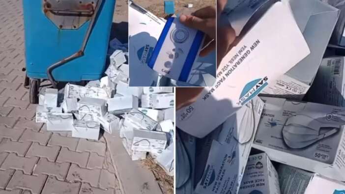 Kahramanmaraş'ta sağlık ocağında skandal: Kutularca maske ve cihaz çöpe atıldı, vatandaş isyan etti