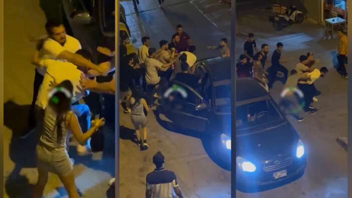 İzmir'de polise ve jandarmaya hakaret eden şahsa meydan dayağı