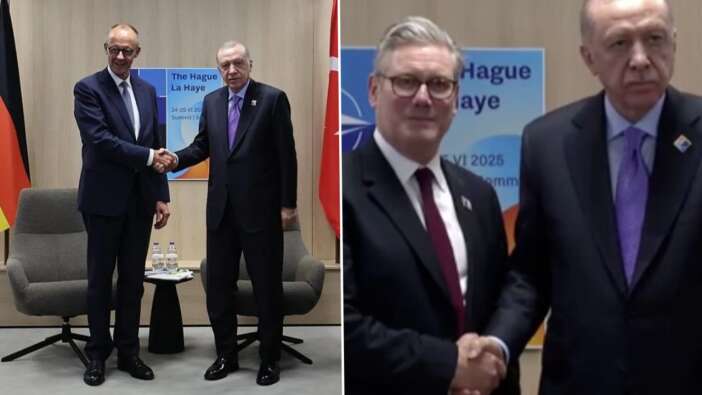 Erdoğan'dan NATO diplomasisi: İngiltere ve Almanya liderleriyle görüştü!