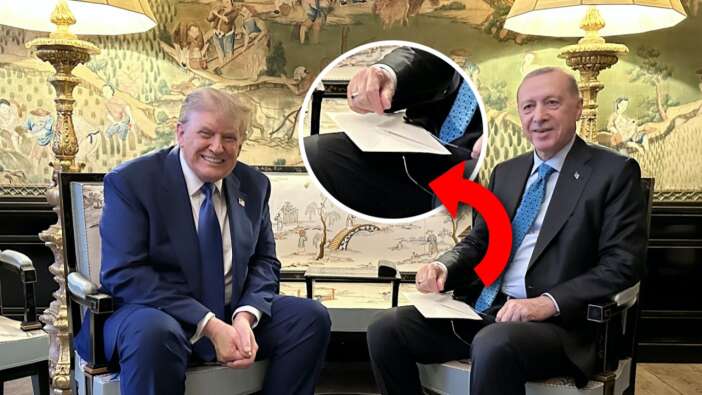Cumhurbaşkanı Erdoğan-Trump zirvesinde dikkat çeken detay! Erdoğan'ın elindeki zarfta ne var? İşte iki senaryo...