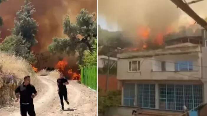 Bursa’da orman yangını paniği: Alevler evlere kadar ulaştı, mahalle tahliye edildi!