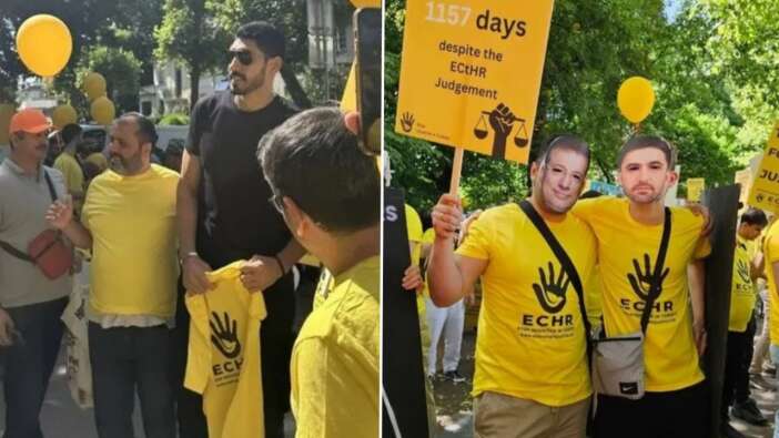Strazburg’da skandal miting: FETÖ’cüler İmamoğlu maskesiyle Türkiye’ye saldırdı!