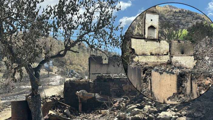 Bilecik’teki yangında alevler tarihi köyü küle çevirdi! "Uçan bir kuşun yanarak düştüğünü gördüm"