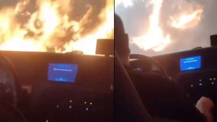 İtfaiye aracı alevlerin arasına kaldı, dualar edip daldılar! Hatay'daki orman yangını 2'nci gününde