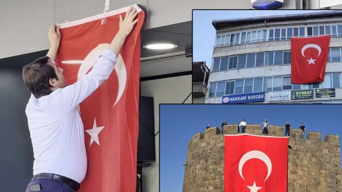 Erdoğan'ın çağrısının ardından Hakkari’den İstanbul'a herkes Türk bayrağı asmaya başladı