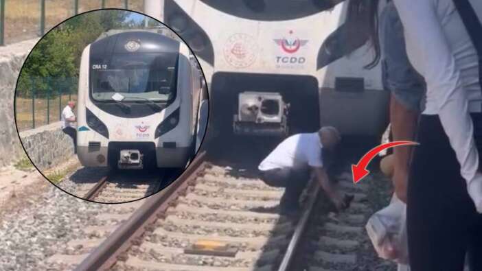 Marmaray'ın kahraman makinisti... Raylarda yavru kediyi görünce treni durdurup aşağı indi