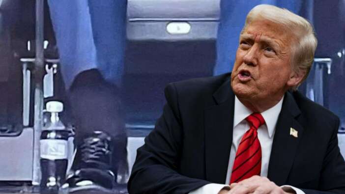 Dünyayı karıştıran fotoğraf!  Beyaz Saray'dan son dakika! Trump'ın ayakları neden böyle görünüyor?
