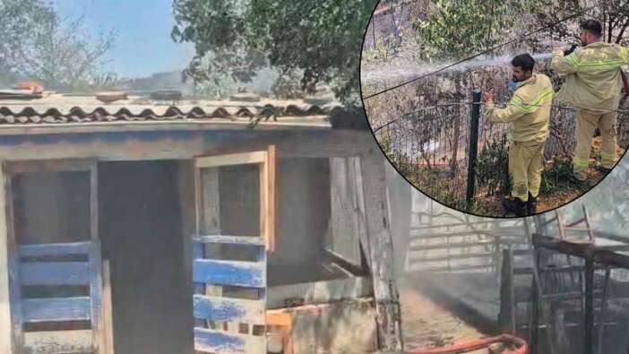 Sultangazi'de otluk alandaki yangın gecekondulara sıçradı, iki ev kullanılamaz hale geldi, aileler perişan