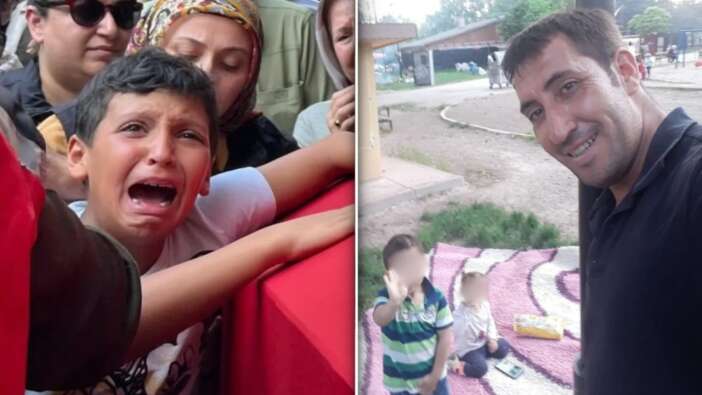 Orman şehidi Eyüp Dereli’nin cenazesinde oğlunun feryadı yürek yaktı: Baba ben sensiz ne yapacağım?