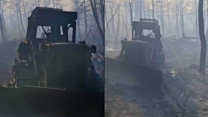 10 orman kahramanı burada şehit oldu! Eyüp Dereli'nin küle dönen iş makinası görüntülendi