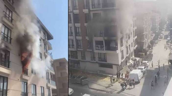 Avcılar'da 5 katlı binada yangın: 2 kişi pencereden atladı; 1'i ağır 3 yaralı