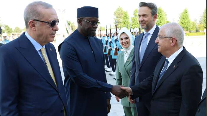 Cumhurbaşkanı Erdoğan, Senegal Başbakanı Ousmane Sonko ile ikili görüştü