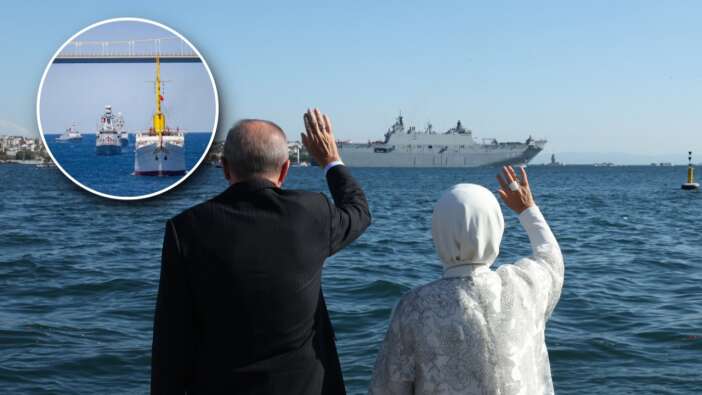 Boğaz'da zafer geçişi manşetlerde! Mavi Vatan gururu...