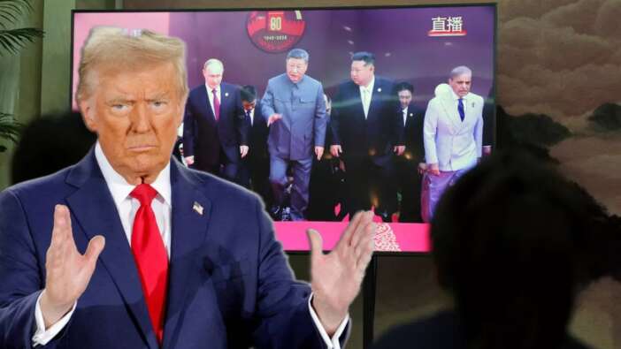Çin şovunu yaptı... Üçlü ittifak ABD’ye meydan okuyor! Trump'tan dünya gündemine oturan kareye tepki: ABD'ye karşı komplo!
