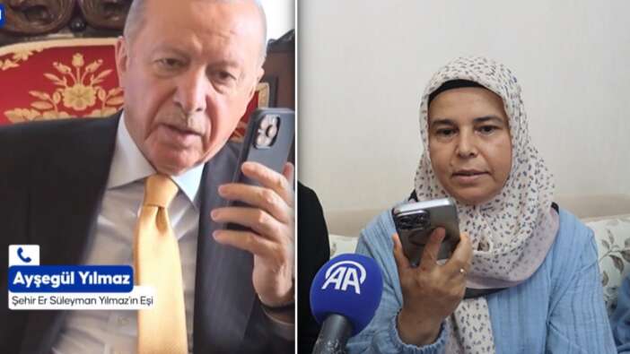Cumhurbaşkanı Erdoğan, Hatay'daki şehit ailesini aradı! Şehit eşinden Terörsüz Türkiye sürecine destek: Artık başka aileler yanmasın!
