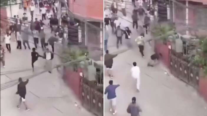 Saraylar yandı, sıra bakanlara geldi! Nepal'de Maliye Bakanı kaçarken yakalandı, yerde tekmelendi
