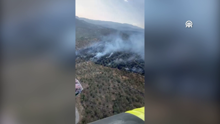 Edremit’te makilik yangını korkuttu! Havadan ve karadan müdahale!