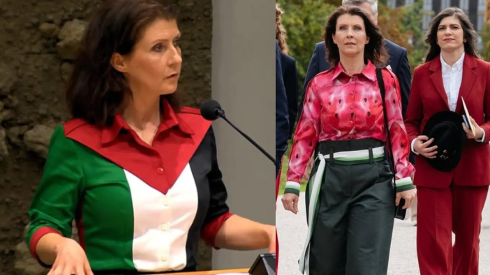 Ouwehand Filistin bayrağı renkleriyle kürsüye çıktı! Hollanda meclisi karıştı...
