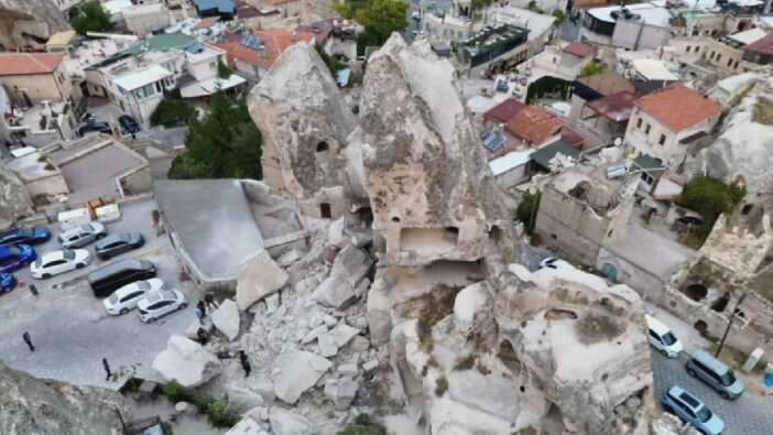 Kapadokya turizmi tehlikede: Peribacısı yıkıldı, diğer kısımlar risk altında