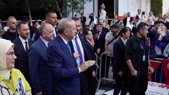 Cumhurbaşkanı Erdoğan New York’ta coşkuyla karşılandı!