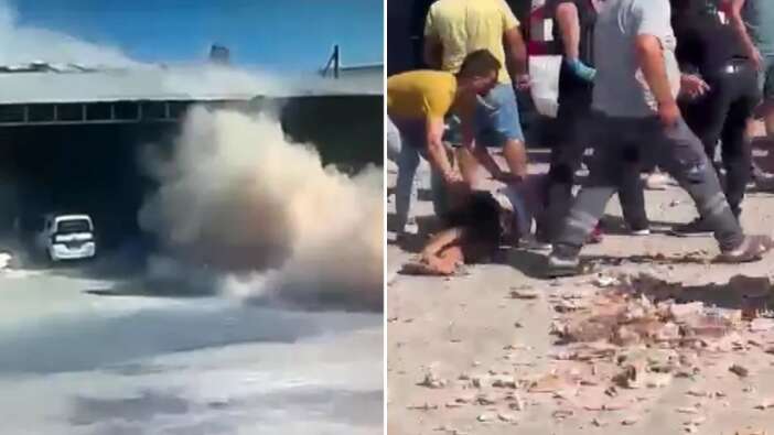 Antalya Demre’de toptancı halinde korkunç patlama: 1 ölü, 3 yaralı! Saniye saniye kamerada