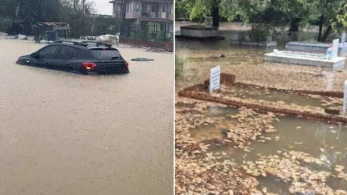 Muğla’da sağanak kabusu: Evleri su bastı, araçlar sular altında kaldı, mezarlıklar göle döndü!
