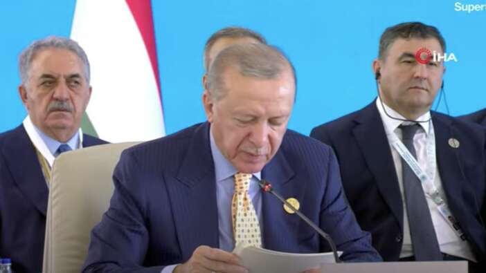 Cumhurbaşkanı Erdoğan, Türk Devletleri Teşkilatı Zirvesi'nde duyurdu: Suriye'nin toprak bütünlüğü önemli!