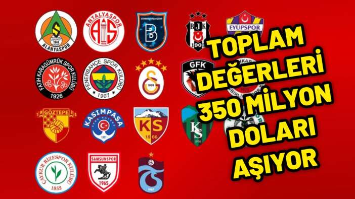 Süper Lig’de 15 futbolcunun değeri parmak ısırtıyor; Değerleri 350 milyon doları aşıyor.
