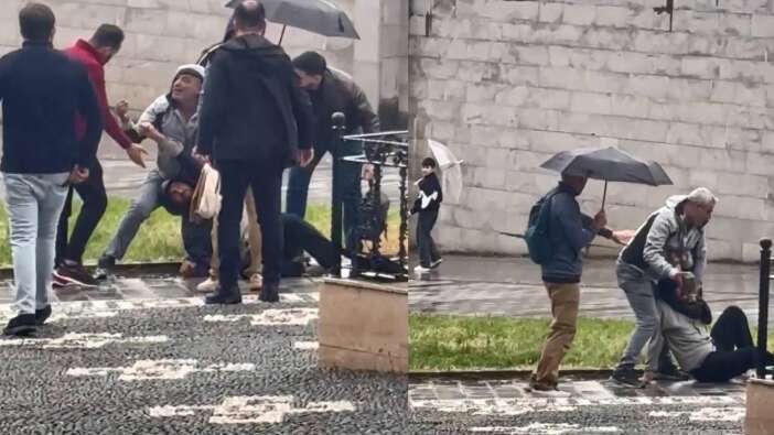 Defalarca evden kaçmış! Uyuşturucu kullanan oğlunu sürükleyip kaldırım taşıyla vurdu