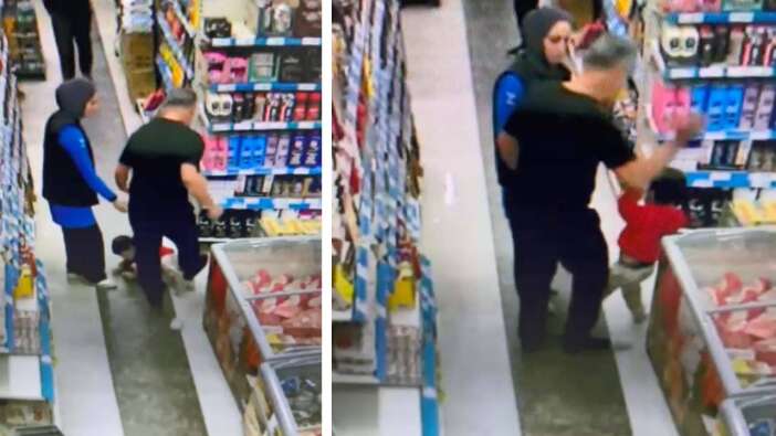 Bu nasıl baba?  market ortasında çocuğunu darp etmişti: Gözaltına alındı