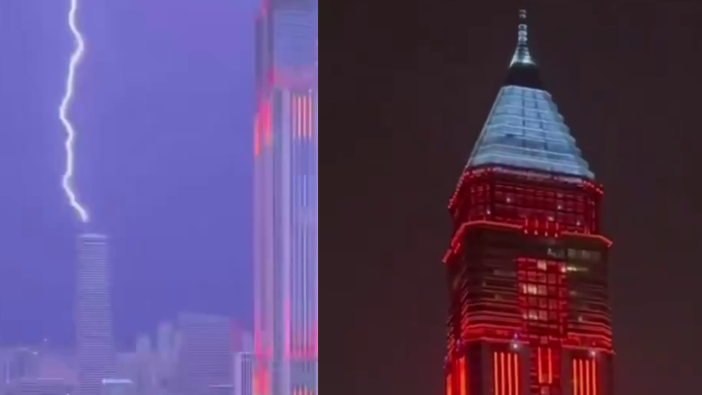 İstanbul’da korku dolu anlar! Depremden sonra Finans Merkezi’ne yıldırım düştü