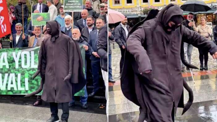 Horon tepen kokarca... Trabzon'da Kokarca Yolu Festivali'nde Saadet Partisi'nden enteresan protesto!