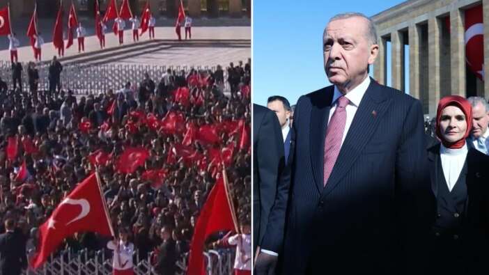 Anıtkabir'de Cumhurbaşkanı Erdoğan'a sevgi seli... CHP "Reis" sloganlarından rahatsız oldu!