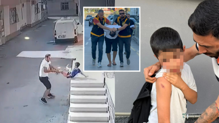 Kovaladığı çocuğu ayak bileğinden tutup yere fırlatan cani tutuklandı! İfadesi ortaya çıktı