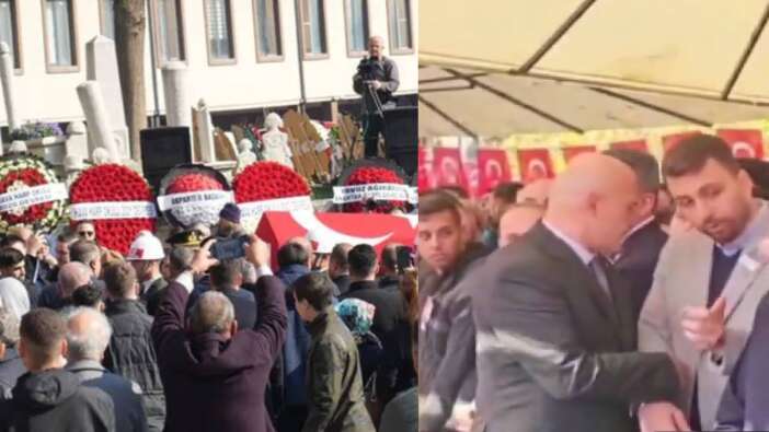 Ön sıraya geçmek istedi! İYİ Partili Turhan Çömez'den şehit cenazesinde tepki çeken hareket