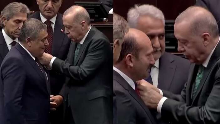 CHP’li ve YRP’li iki belediye başkanı AK Parti’ye geçti: İsa Yıldırım ve Necati Koç’a rozetlerini Cumhurbaşkanı Erdoğan taktı