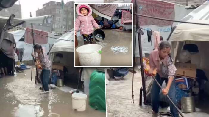 Felaket üstüne felaket! Gazze’de çadır kentleri sel vurdu, İsrail yardım geçişini durdurdu! Bu görüntülere yürek dayanmaz...