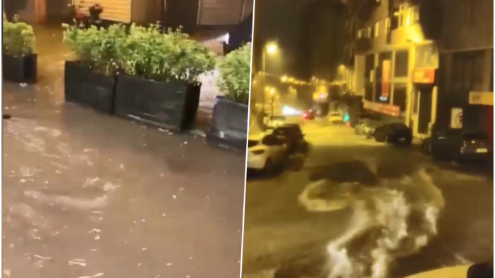 İstanbul'da şiddetli yağış hayatı felç etti! İş yerlerini su bastı, cadde ve sokaklar göle döndü, araçlar ilerlemekte güçlük çekti