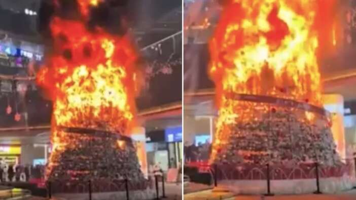 “Müslümanlar Noel ağacını yaktı” yalanı çöktü: Görüntüler İngiltere değil Çin’den çıktı