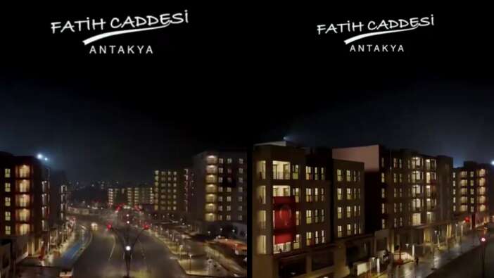 Hatay'ın yeniden doğuşu! Antakya Fatih Caddesi ışık saçıyor! Gece böyle görüntülendi