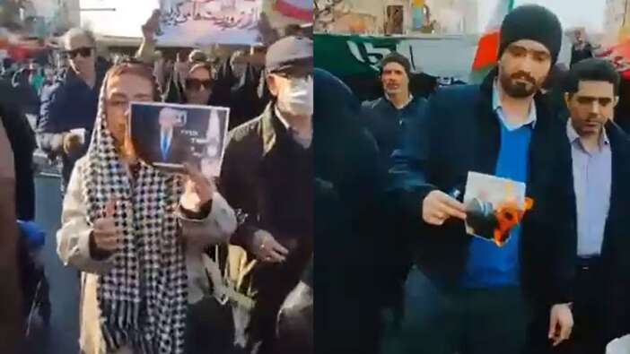 İran'da milyonlar meydana indi: Trump ve Netanyahu'nun resimleri yakıldı