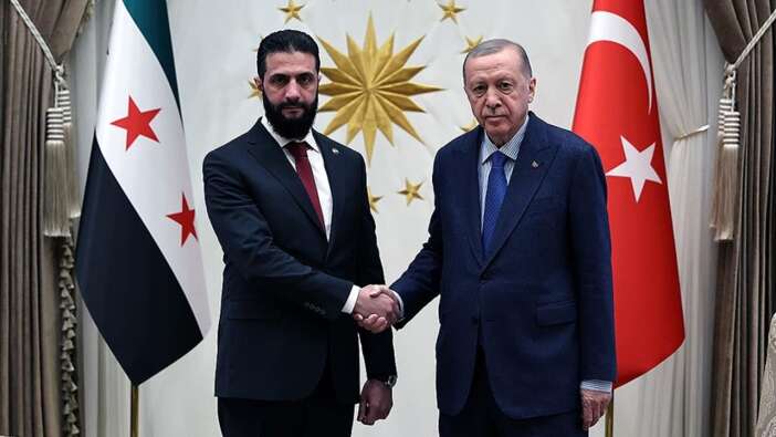 Cumhurbaşkanı Erdoğan, Şara ile görüştü