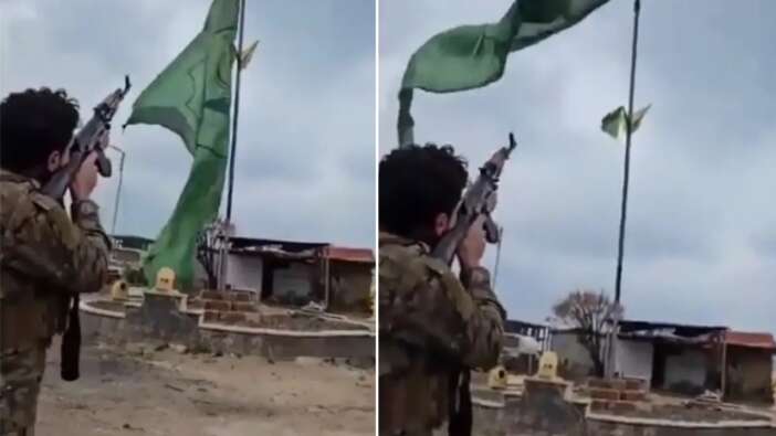 Suriye’de bir devir kapandı: PKK/YPG’nin sözde bayrağı böyle indirildi!